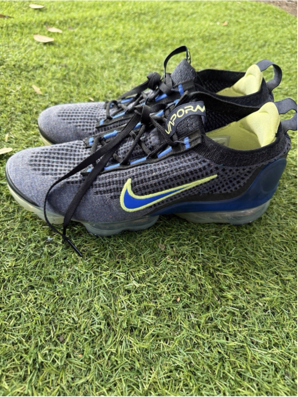 Nike Air VaporMax 2021 Flyknit Obsidian Light Lemon Twist DH4085-400 Men's 9